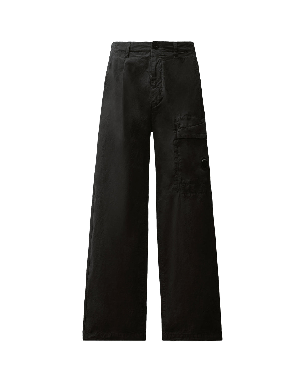 CP Company Men's Trousers Micro-Reps Boxy Pleats Cargo Pants Raven