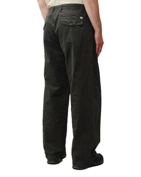 CP Company Men's Trousers Micro-Reps Boxy Pleats Cargo Pants Raven