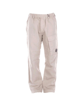CP Company Men's Pants Cargo Pant In Cotton Linen Dove Beige