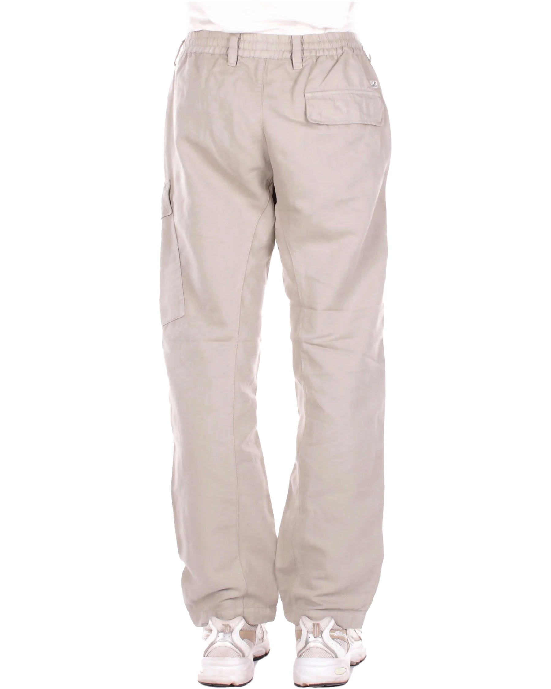CP Company Men's Pants Cargo Pant In Cotton Linen Dove Beige