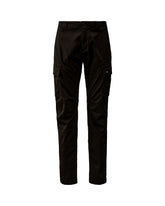 Pantalone Uomo CP Company Stretch Sateen Loose Cargo Pants Nero