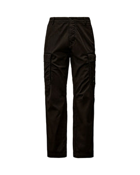 Pantaloni Uomo C.P. COMPANY Stretch Sateen Loose Cargo Pants Nero