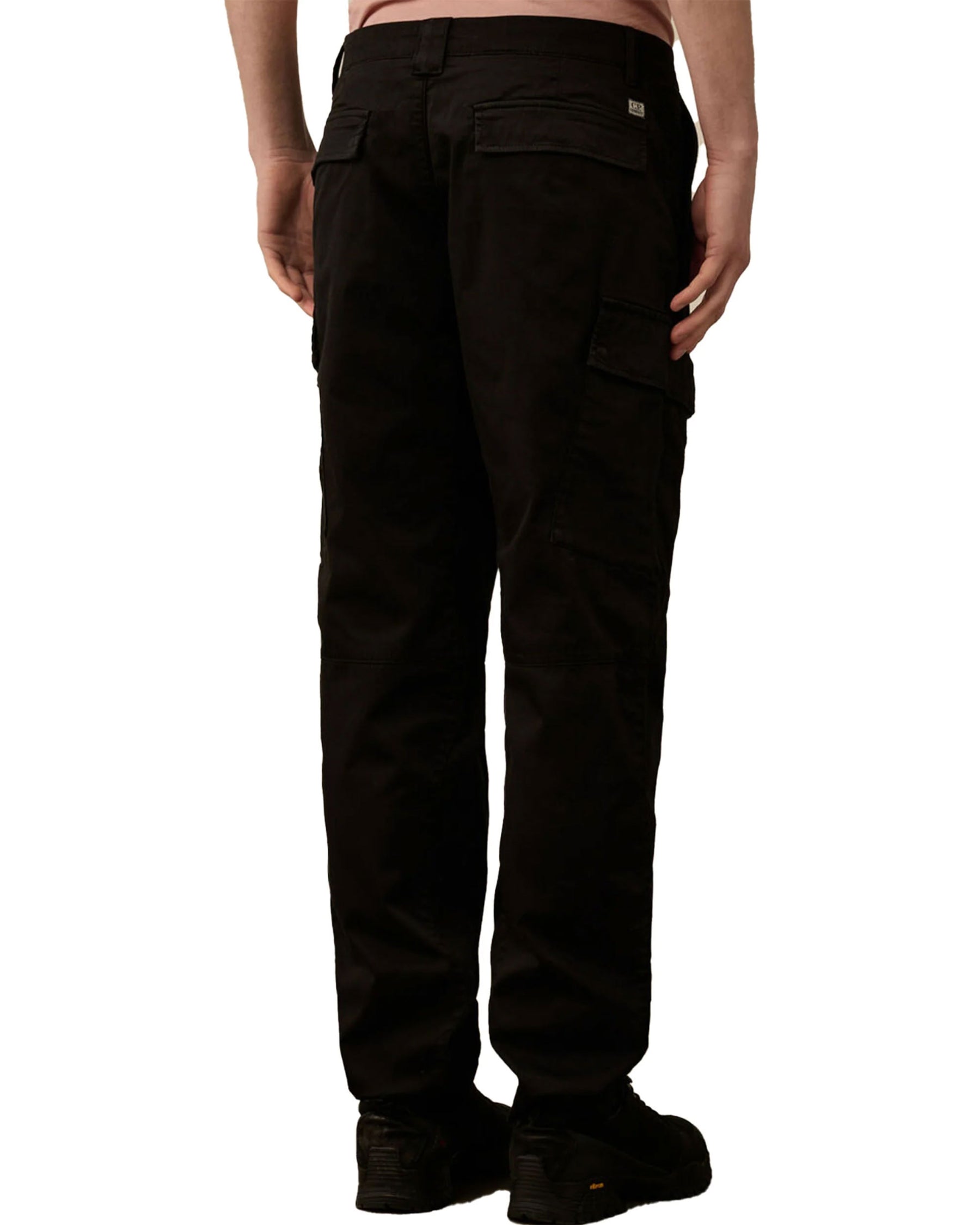 Pantaloni Uomo C.P. COMPANY Stretch Sateen Loose Cargo Pants Nero