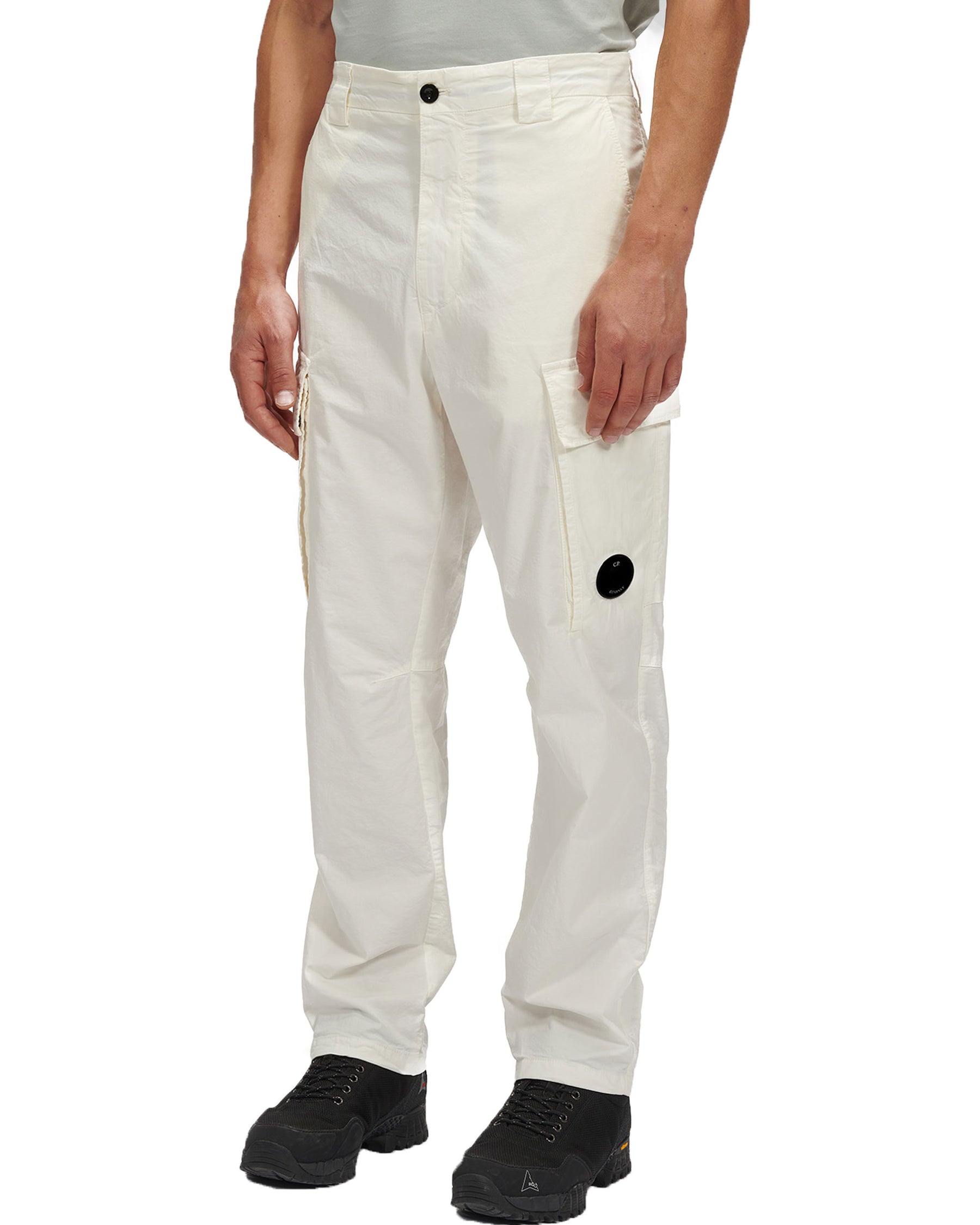 Pantalone Uomo CP Company Twill Stretch Cargo Pants Bianco
