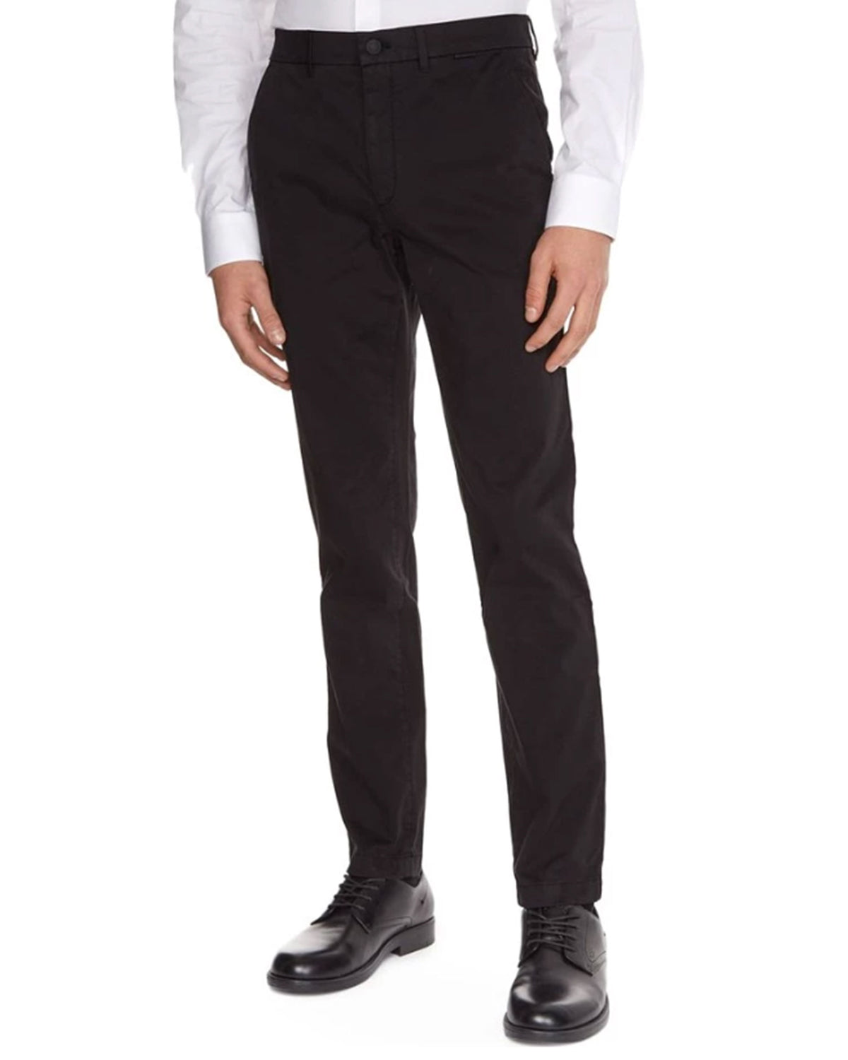 Pantalone Uomo Calvin Klein Sateen Stretch Cropped Tapered Nero