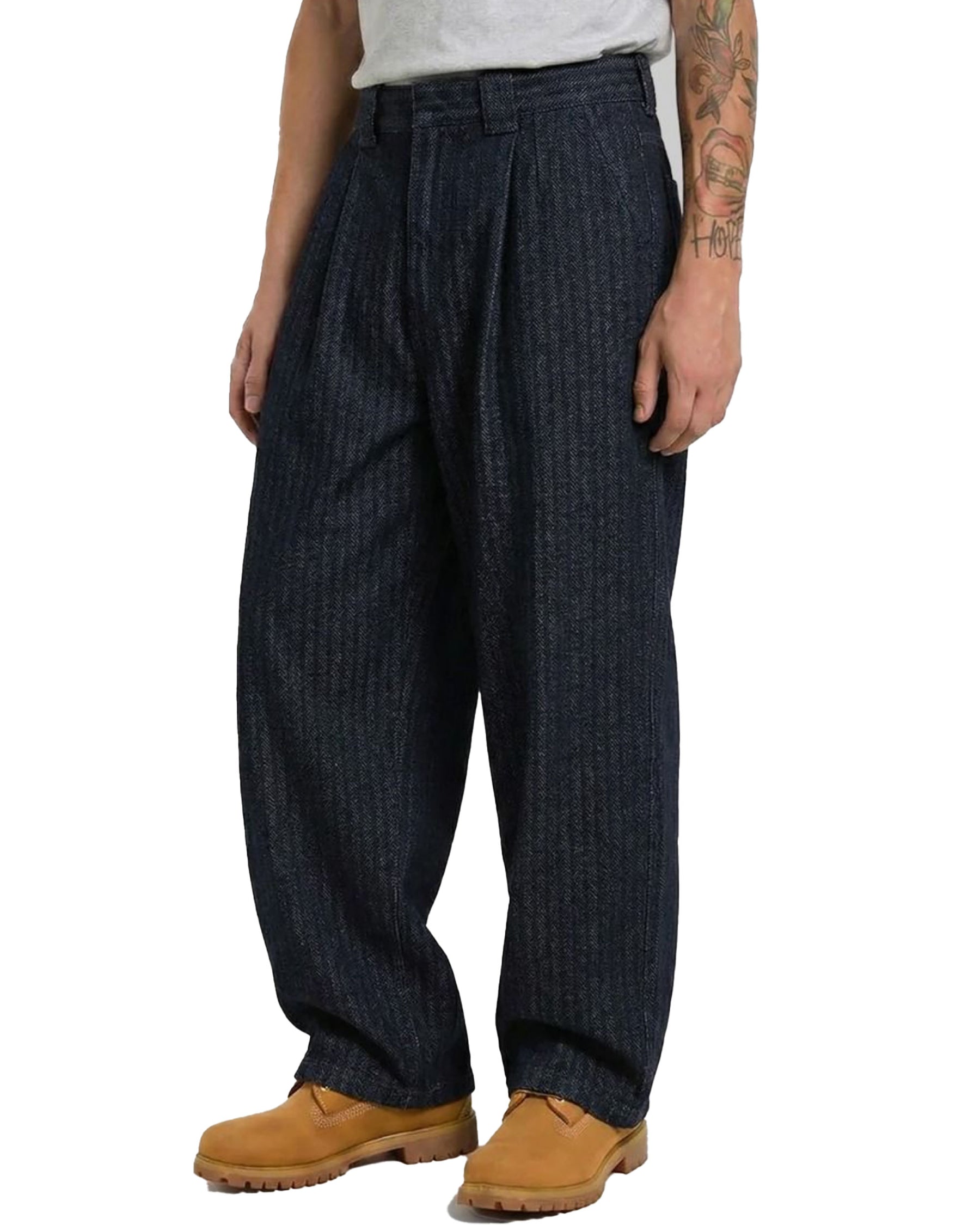 Pantalone Uomo Dickies Selvedge Herringbone Denim Work Pant Rinsed