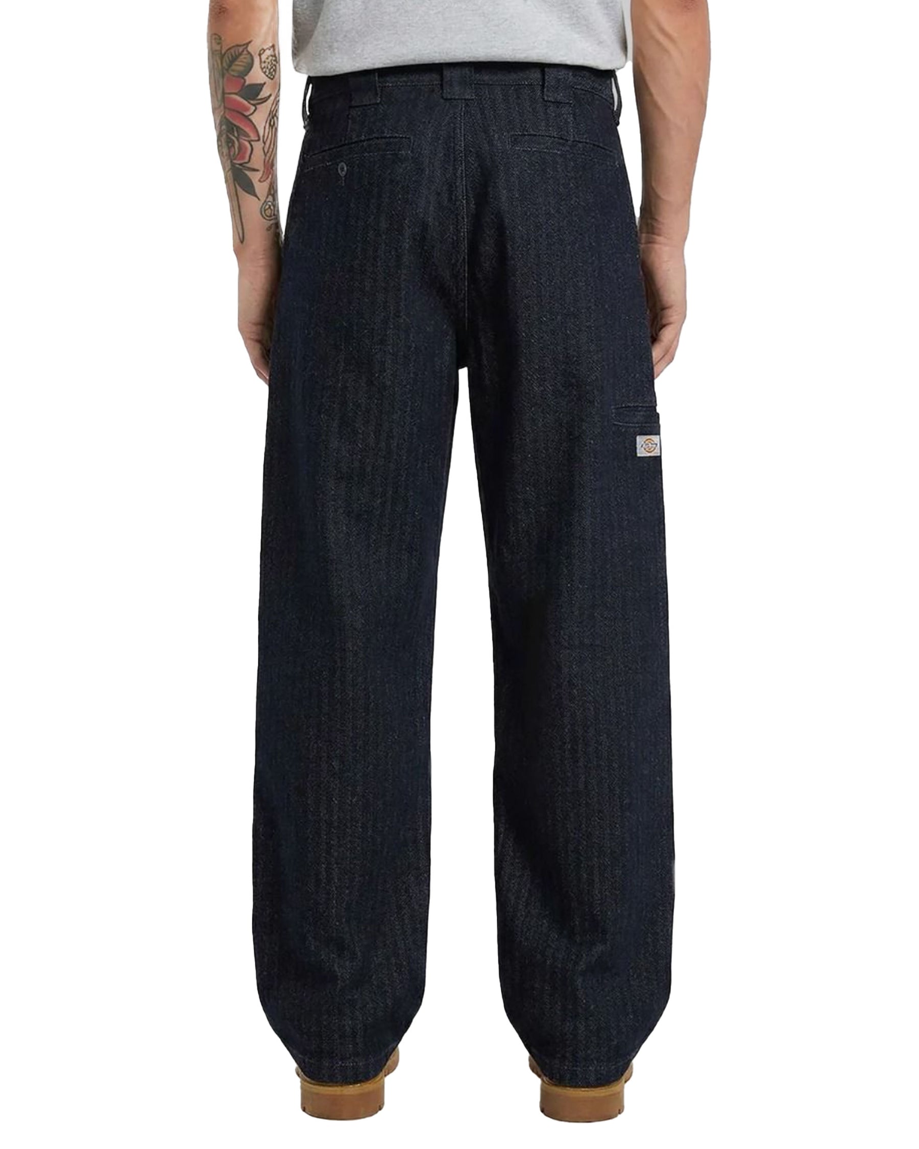 Pantalone Uomo Dickies Selvedge Herringbone Denim Work Pant Rinsed