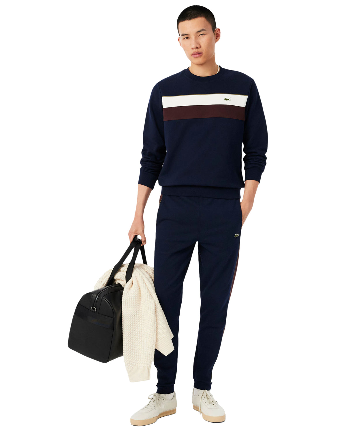 Pantalone Uomo Lacoste Blu-Bordeaux