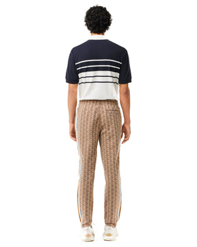 Pantalone Uomo Lacoste Monogram Jacquard Sweatpants Beige