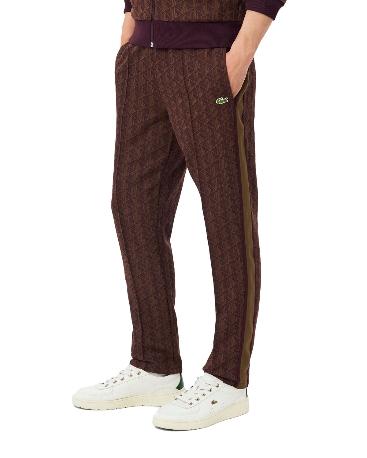 Lacoste Men's Monogram Brown Trousers