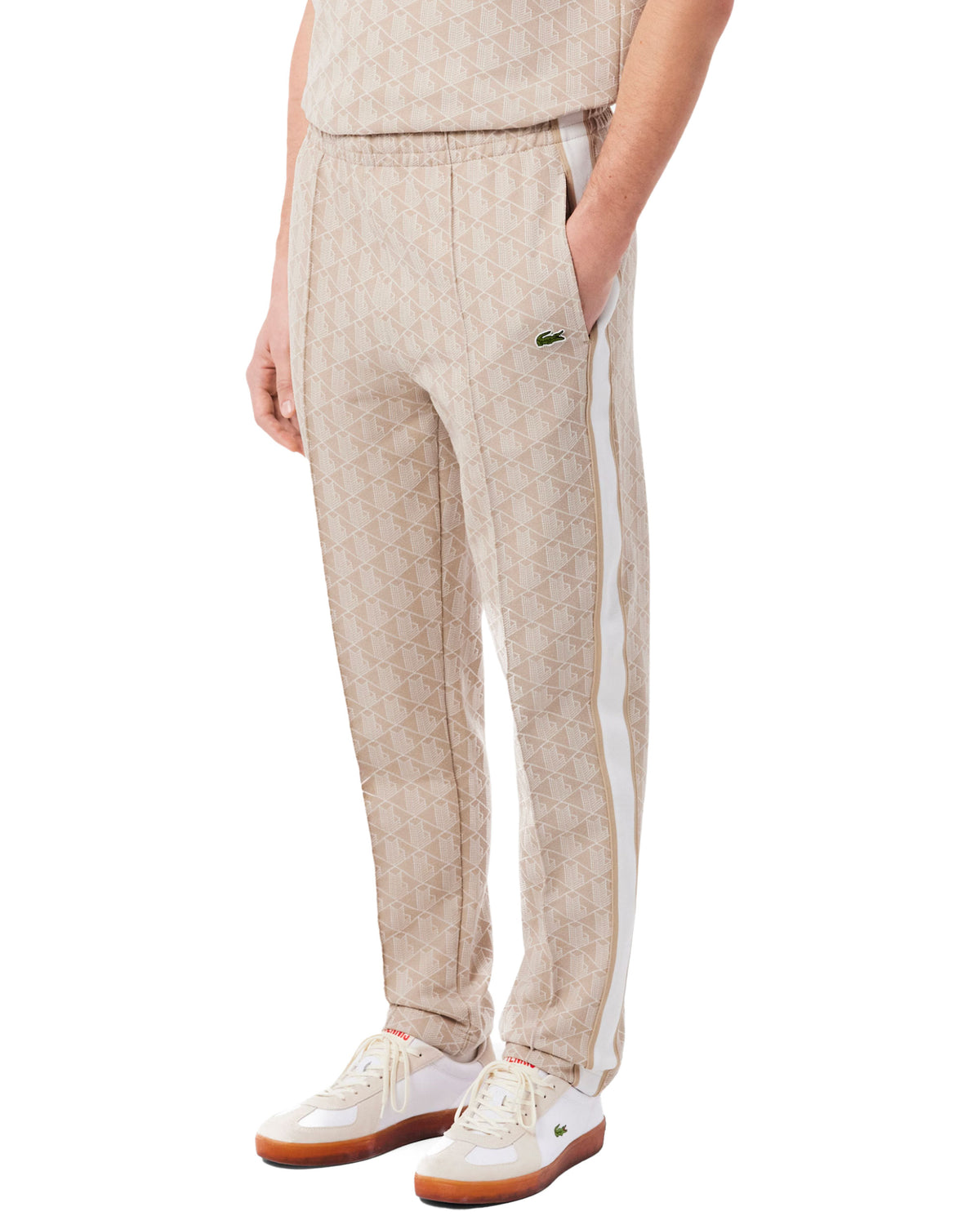 Pantalone Uomo Lacoste Monogramma Paris Beige