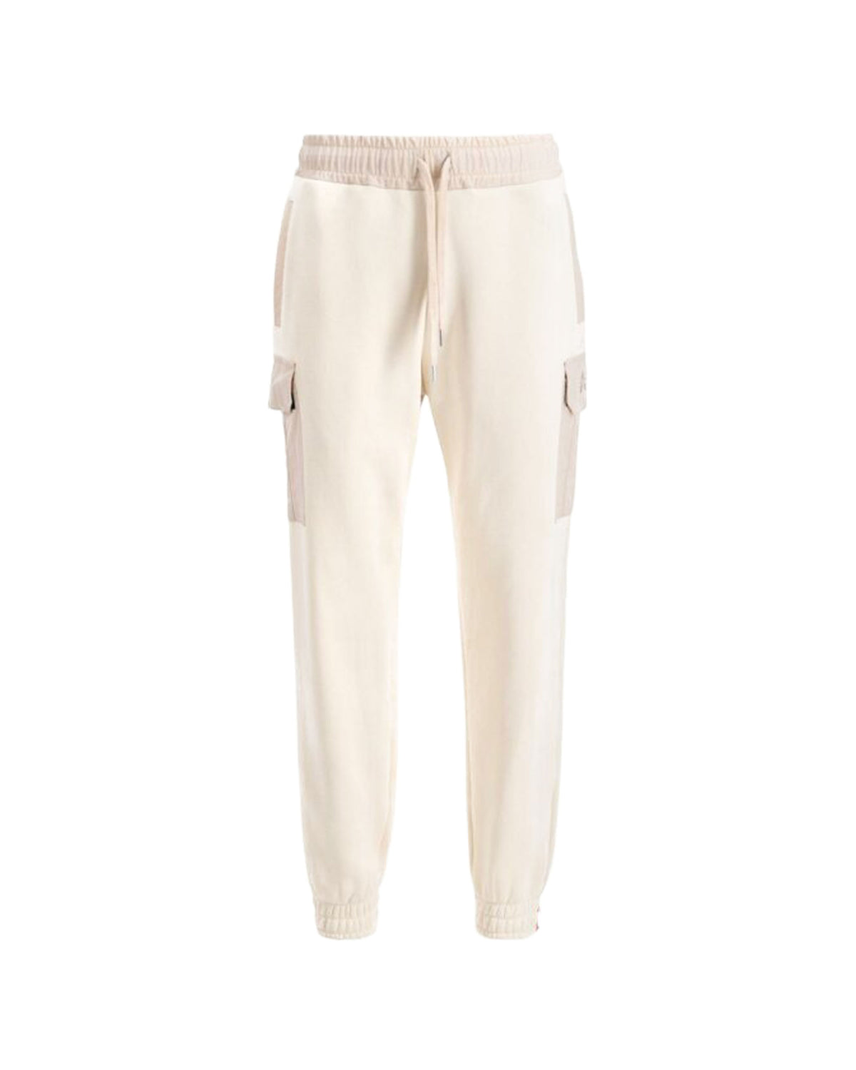 Man Pant Alpha Industries Sweat Nylon Cargo Jogger Jet Stream White