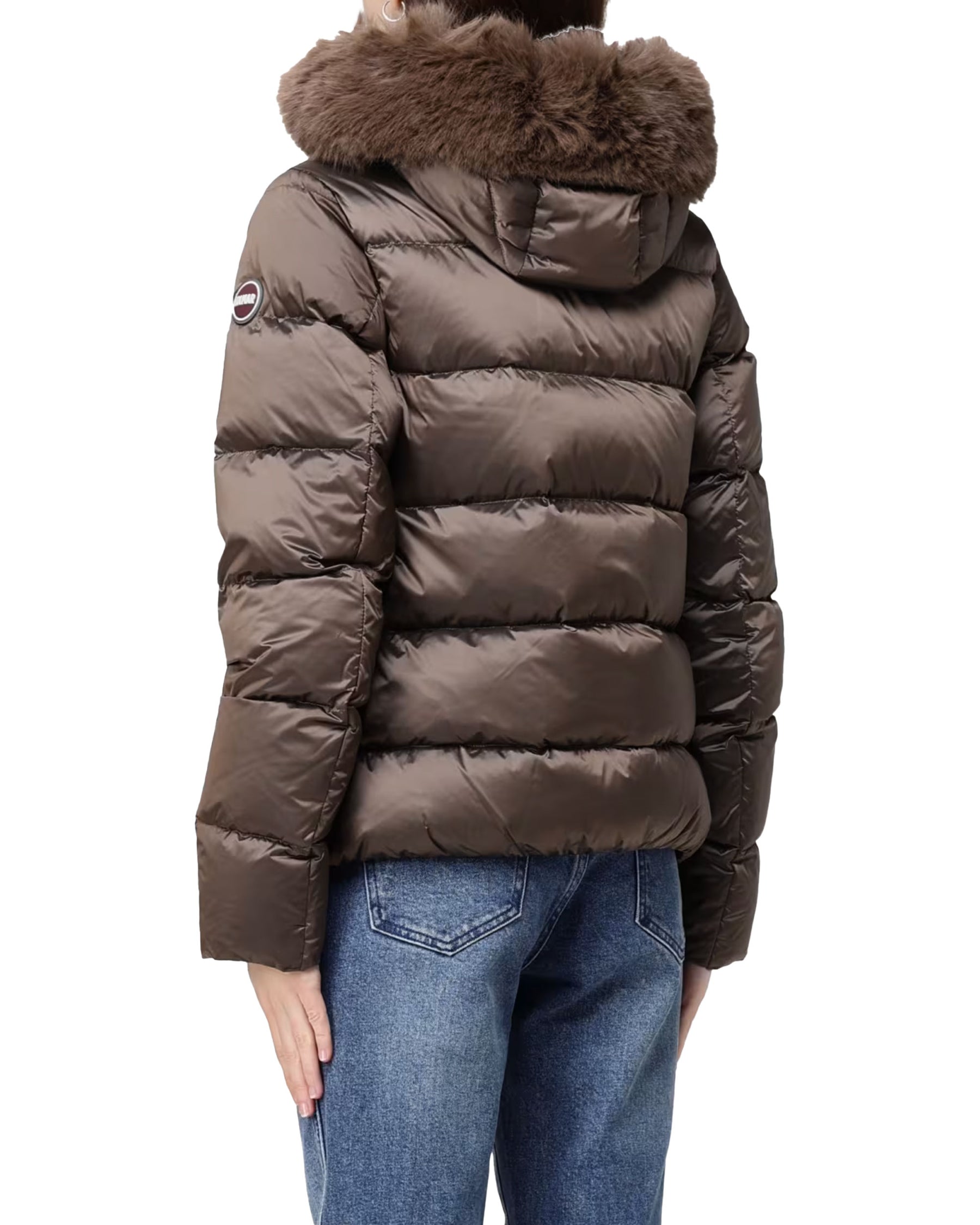 Piumino Donna Colmar Originals Con Pelliccia Sintetica Marrone