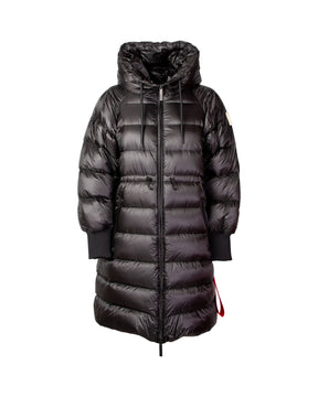 Piumino Lungo Donna After Label Erinz Nero Lucido