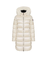 Piumino Lungo Donna Colmar Originals Con Pelliccia Panna