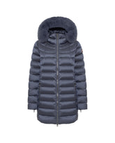 Piumino Lungo Donna Colmar Originals Con Pelliccia Sintetica Blu