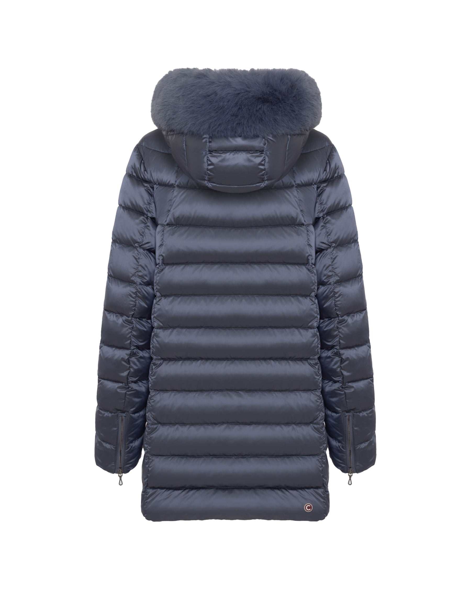 Piumino Lungo Donna Colmar Originals Con Pelliccia Sintetica Blu