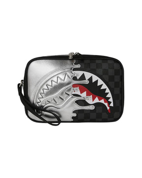 Pochette Sprayground Silver Side Drip Black Check Brick Toiletry