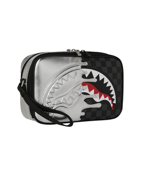 Pochette Sprayground Silver Side Drip Black Check Brick Toiletry