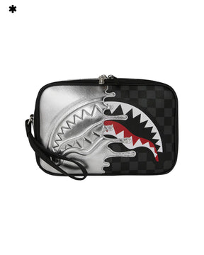 Pochette Sprayground Silver Side Drip Black Check Brick Toiletry