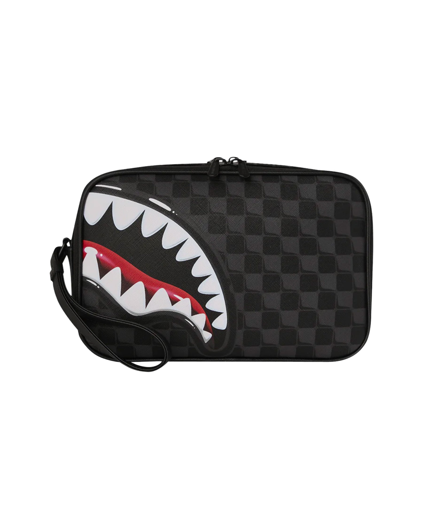 Sprayground Sharks In Paris Balloon Black Toiletry Brick Clutch Bag