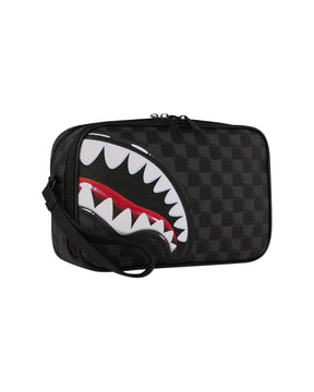 Sprayground Sharks In Paris Balloon Black Toiletry Brick Clutch Bag