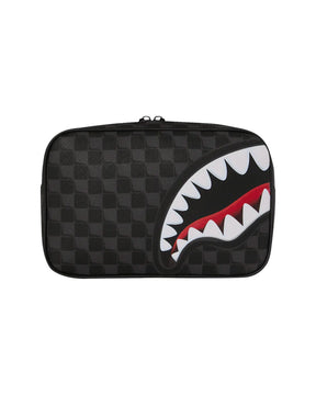 Sprayground Sharks In Paris Balloon Black Toiletry Brick Clutch Bag