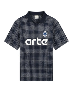 Arte Antwerp Square Collar T-shirt Plaid
