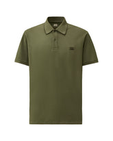 Polo CP Company Stretch Piquet Short Sleeve Logo Laurel Wreath
