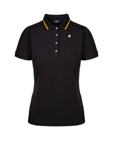 Woman's Polo Shirt K-Way Jeannine Black Pure