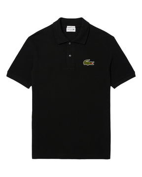 Polo Lacoste Loose Fit Pique Big Logo Nero