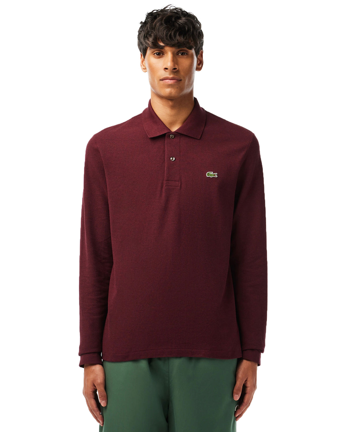 Long Sleeve Polo Shirts Lacoste Bordeaux