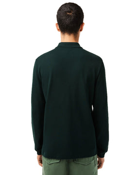 Long Sleeve Polo Shirt Lacoste Dark Green