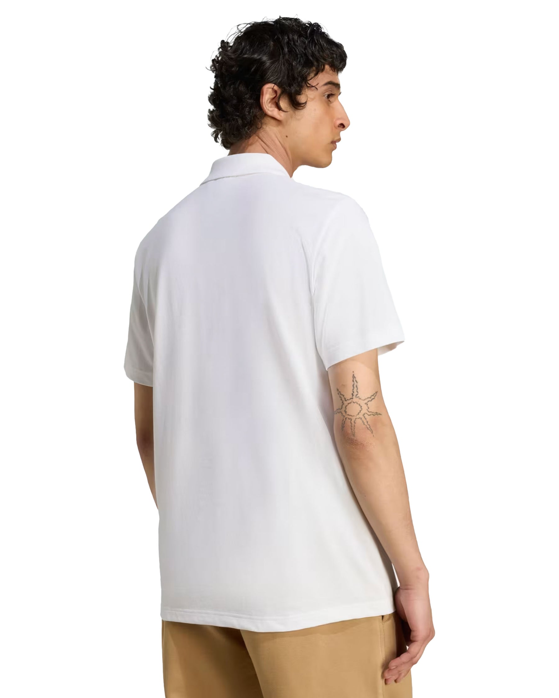Polo Uomo Adidas Trefoil Essentials Bianca