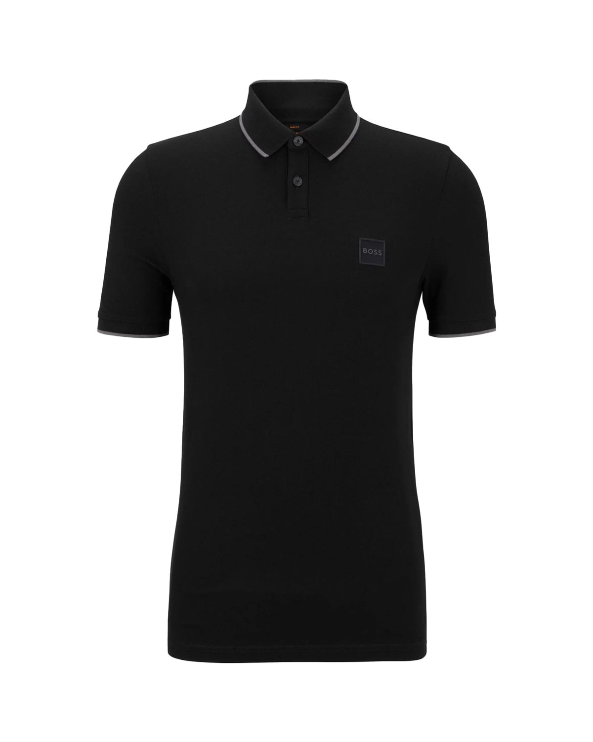 Man Polo Shirt Boss Passertip Black