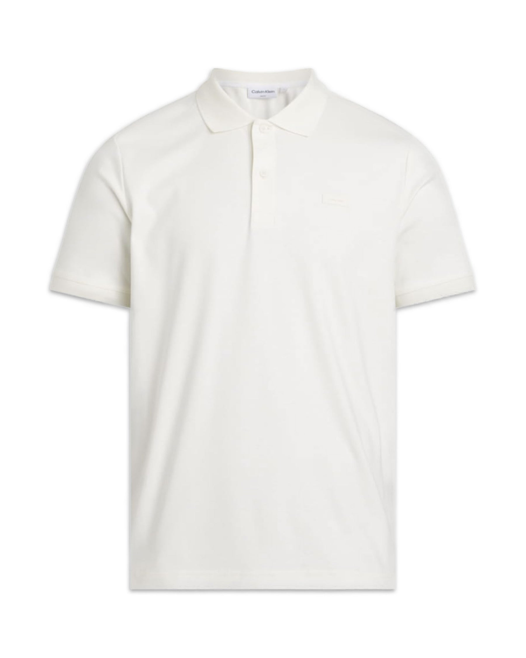 Man Polo Shirt Calvin Klein Smooth Cotton Slim Egret
