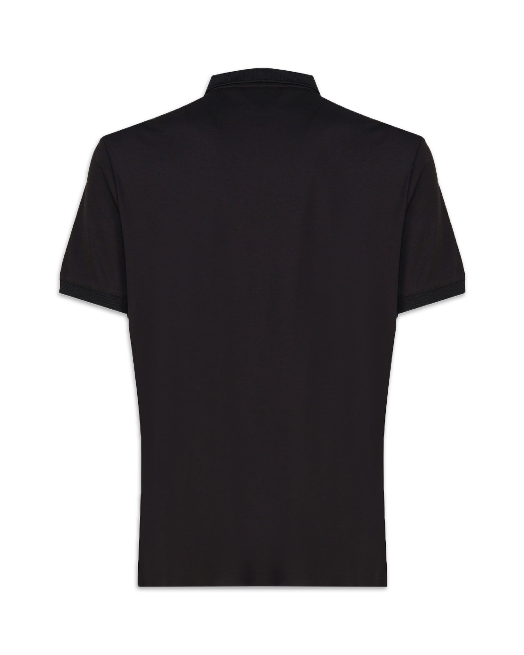 Man Polo Shirt Calvin Klein Smooth Cotton Welt Zip Black