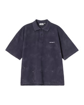 Carhartt Wip Painter Men's Polo Shirt Black destroy wash splatter
