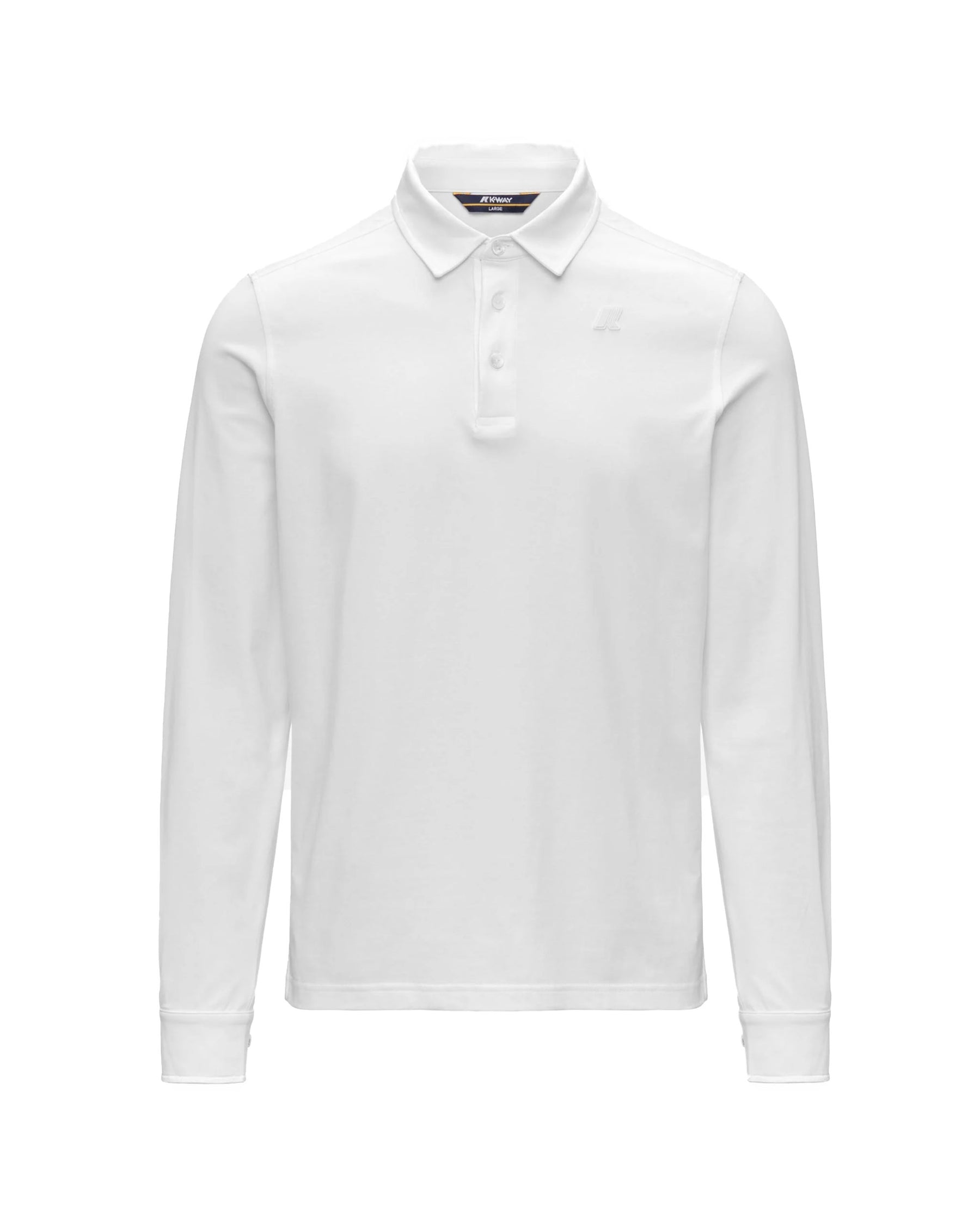 Polo Uomo K-Way Tibor Light Stretch Jersey Bianco