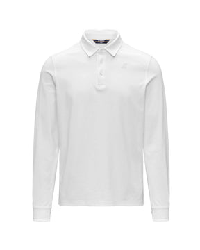 Polo Uomo K-Way Tibor Light Stretch Jersey Bianco