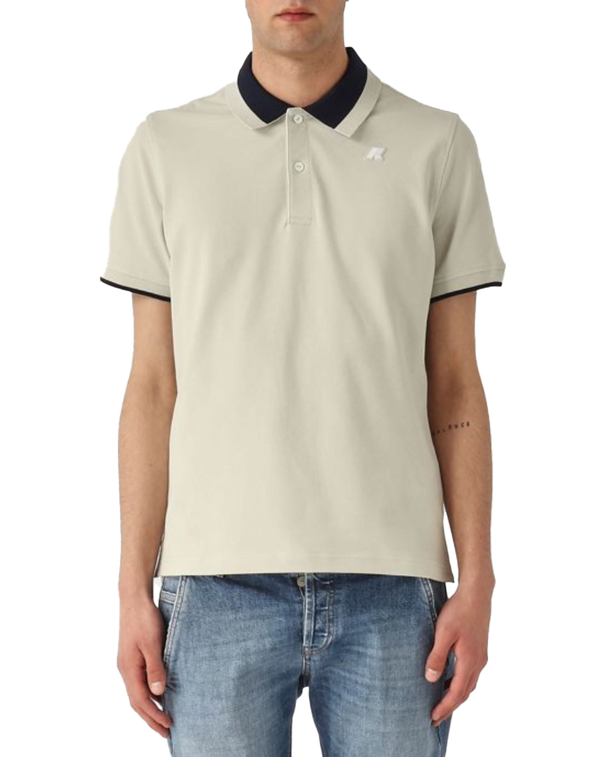Polo Uomo K-Way Ventoux Pique Beige