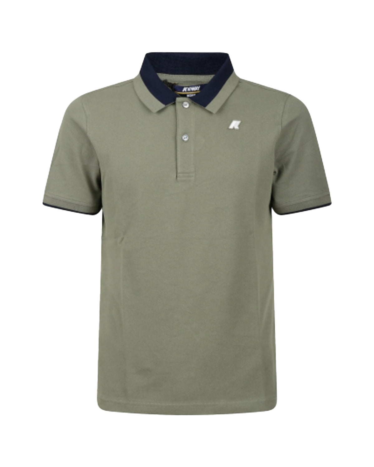 Man Polo Shirt K-Way Ventoux Pique Military Green