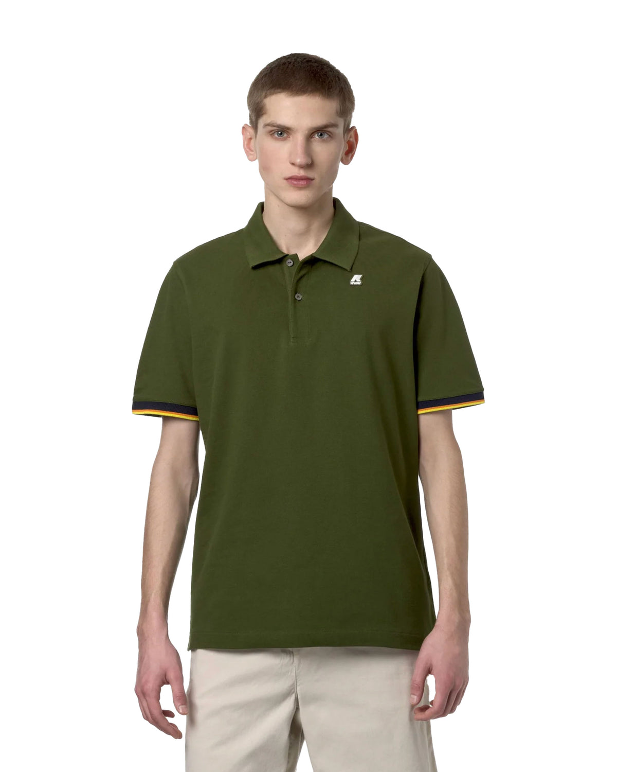 Man Polo Shirt K-Way Vincent Green