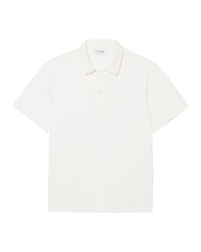 Men's Lacoste Classic Logo Jersey Polo Shirt White