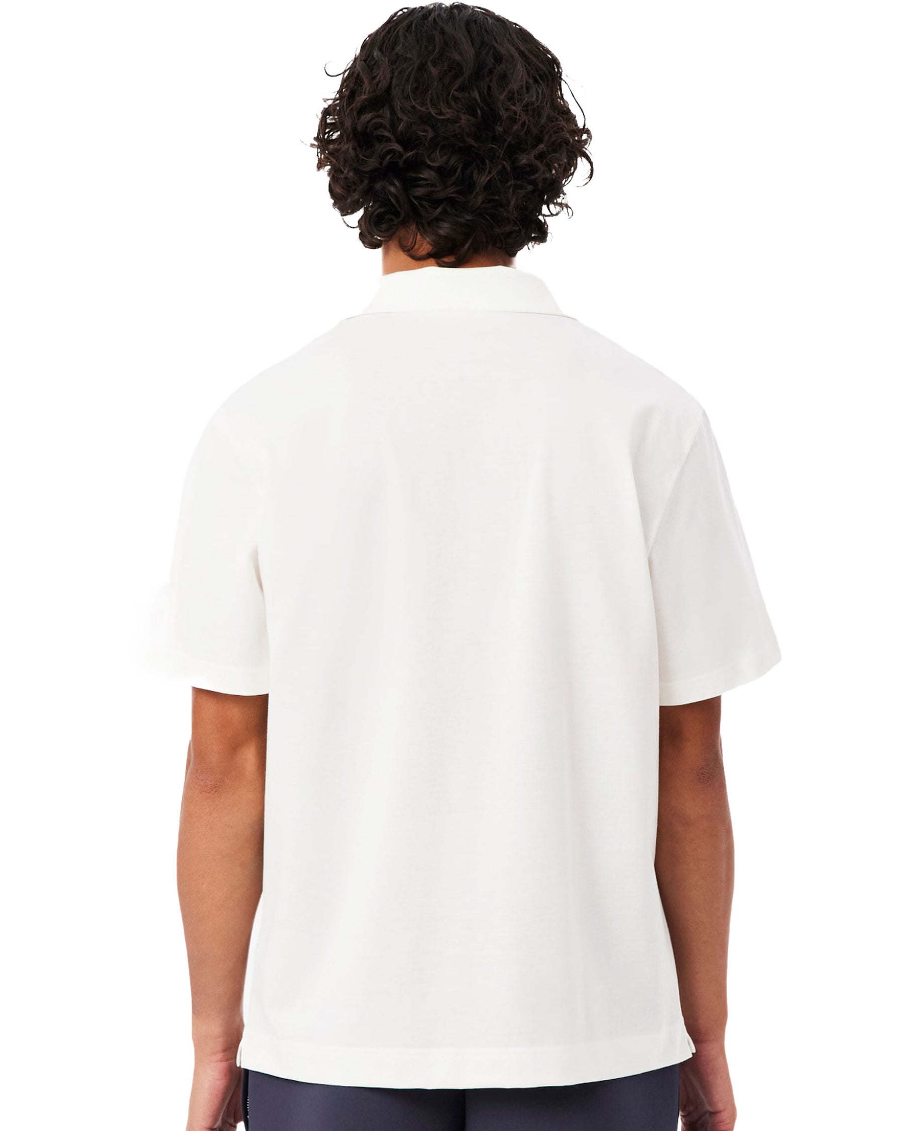 Men's Lacoste Classic Logo Jersey Polo Shirt White