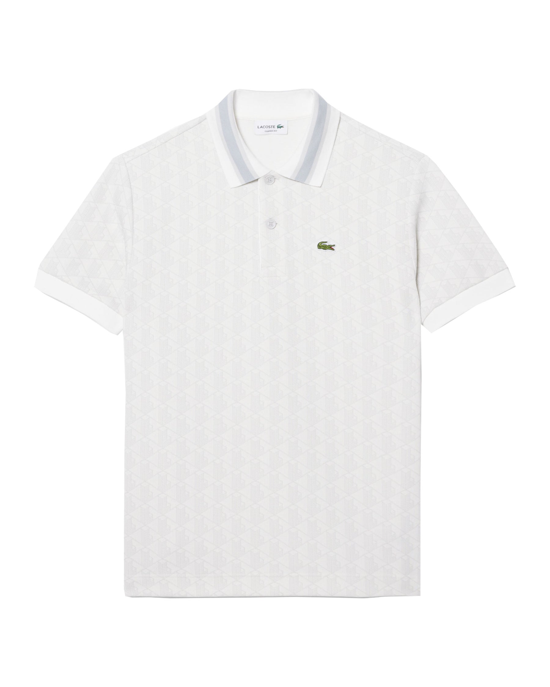 Polo Uomo Lacoste Jacquard Bianco