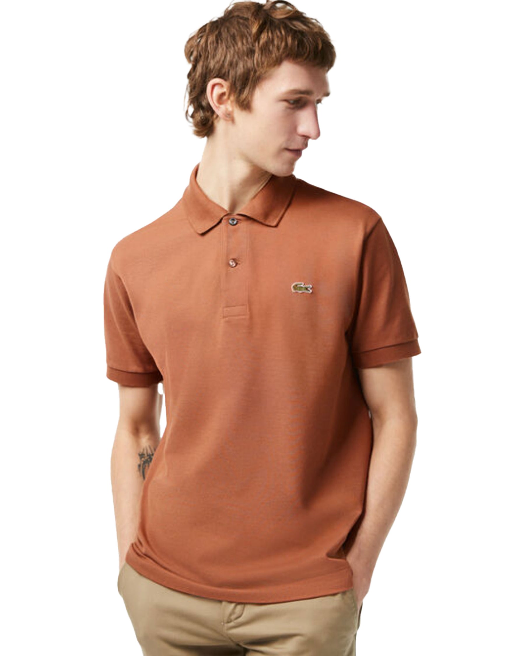 Lacoste Polo Uomo L Man Polo Shirt Lacoste Light Brown