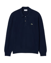 Polo Uomo Lacoste Manica Lunga Blu