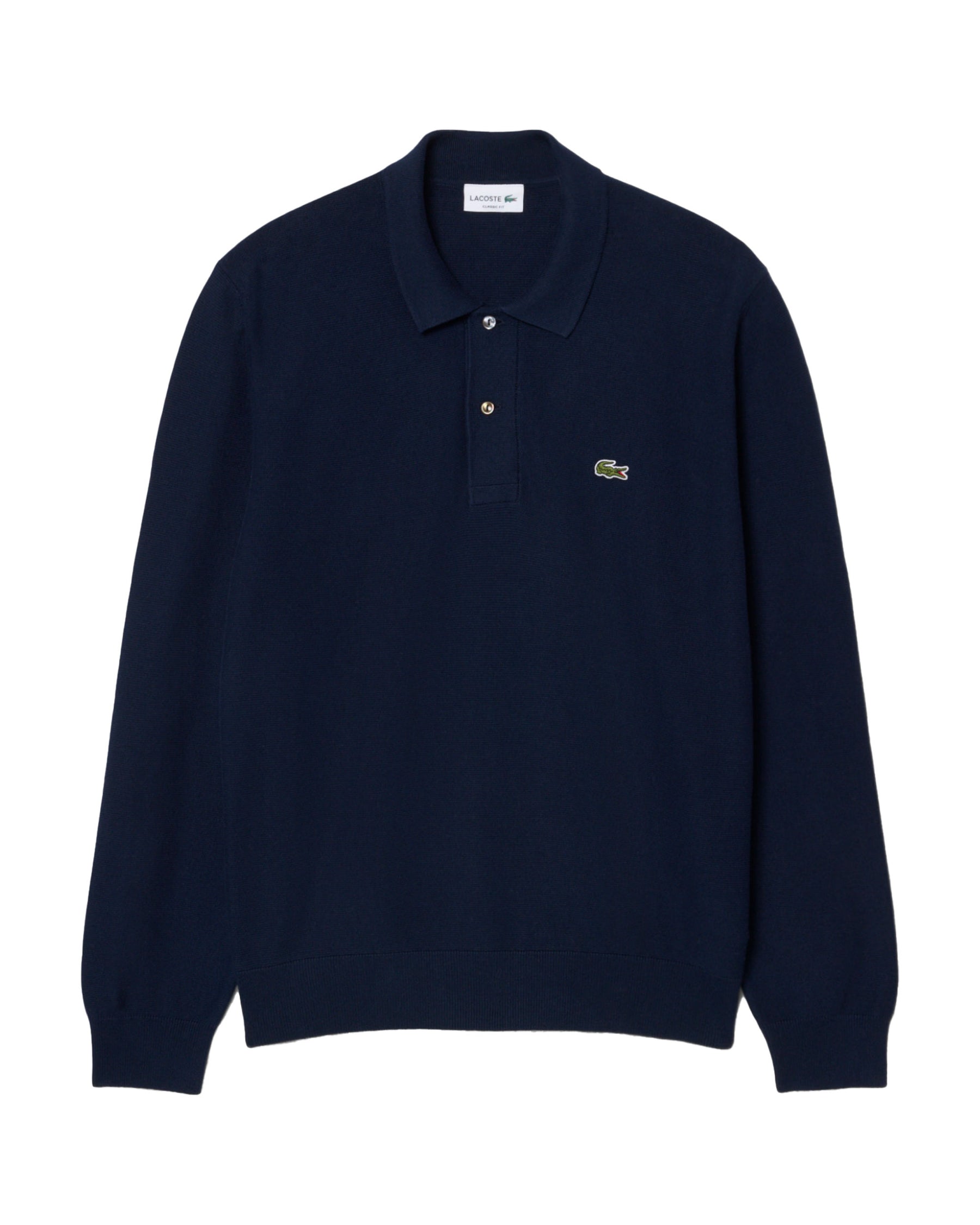 Polo Uomo Lacoste Manica Lunga Blu