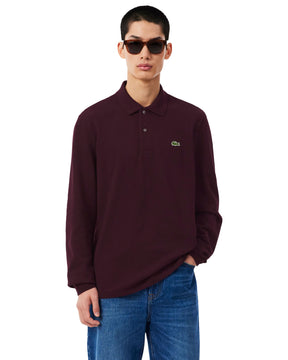Lacoste Men's Polo Long Sleeve Burgundy
